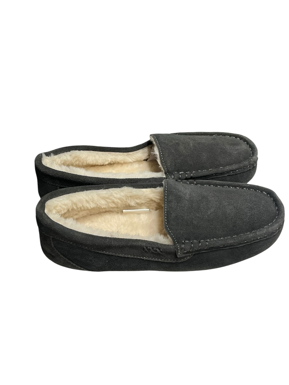 NWOT Dream Paris Gray Faux Fur Faux Leather Slipper Shoes - Size 9 - Picture 4 of 6